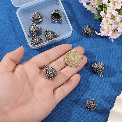 10Pcs Tibetan Style Zinc Alloy Pendant Bails FIND-CA0011-51-1