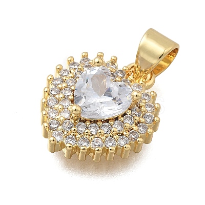 Brass Micro Pave Cubic Zirconia Pendants LS-KK-D431-018G-1