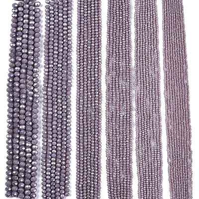 Electroplate Glass Beads Strands EGLA-A044-P3mm-A13-1