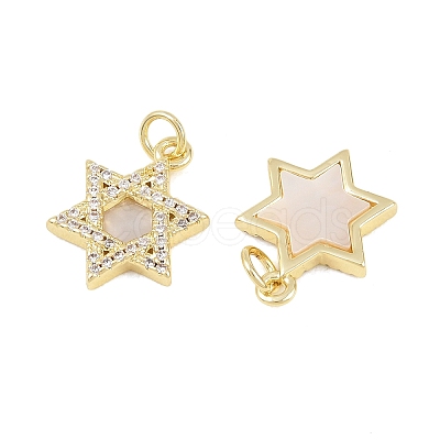 Brass Micro Pave Clear Cubic Zirconia Pendants KK-C170-10A-G-1