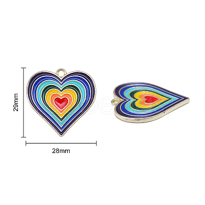 20Pcs Alloy Enamel Pendants ENAM-CJ0001-64-1