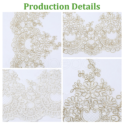 3.3Yards Polyester Lace Triming Ribbons SRIB-GF0001-57B-1