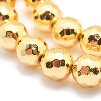 Electroplate Non-magnetic Synthetic Hematite Beads Strands G-L485-02A-G-1