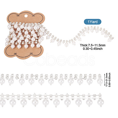 1Yard Round Crystal Glass Rhinestone Cup Chains DIY-PJ0001-43B-1