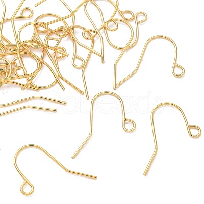 SHEGRACE Brass French Hooks with Loop XGR0002G-02G-1