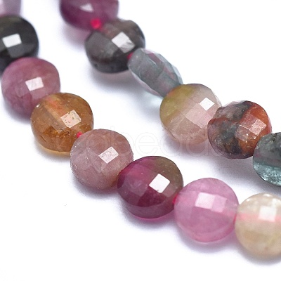 Natural Multicolor Tourmaline Beads Strands G-E530-07H-1