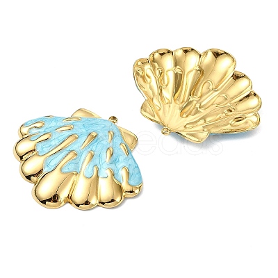 Ocean 304 Stainless Steel Enamel Pendants STAS-T076-08E-03G-1