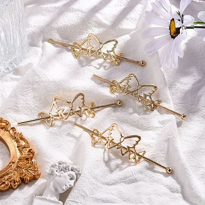 Alloy Hair Sticks OHAR-Z001-04G-1