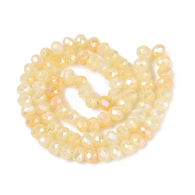 Dyed Crackle Imitation Jade Glass Beads Strands EGLA-Q131-02B-08-1