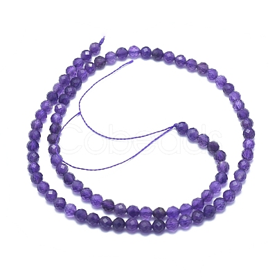 Natural Amethyst Beads Strands G-D0003-E84-4MM-1