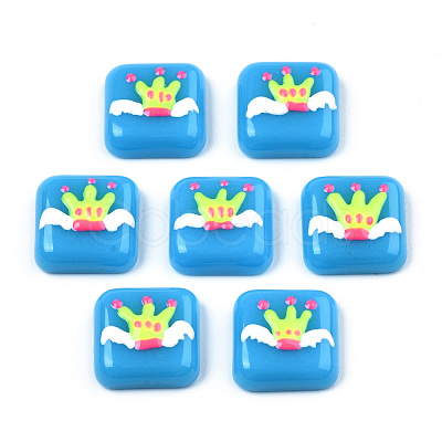 Opaque Resin Enamel Cabochons CRES-N031-032-1