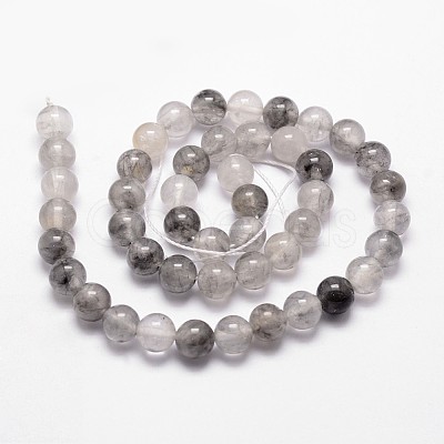 Natural Cloudy Quartz Beads Strands G-G735-37-6mm-1