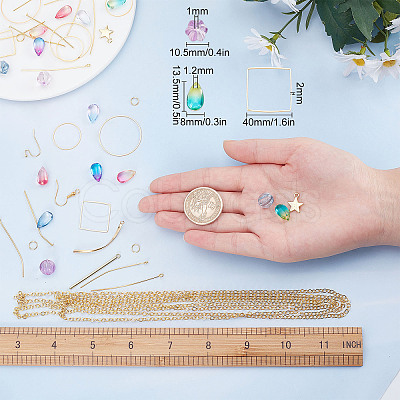 Teardrop Charm Jewelry Set DIY Making Kit DIY-SC0017-59-1