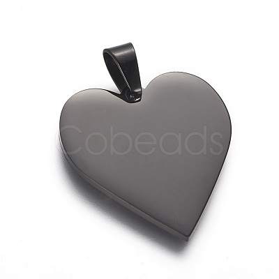 304 Stainless Steel Mirror Polished Finish Stamping Blank Tag Pendants STAS-F214-02B-1