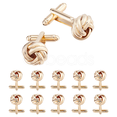 6 Pairs Alloy Cufflinks FIND-FH0017-36G-1