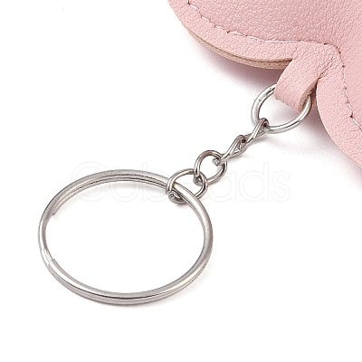 PU Leather Keychain AJEW-L032-01B-1