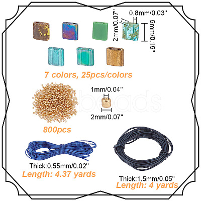 DIY Glass Seed Beaded Bracelet Making Kit DIY-AR0003-82-1