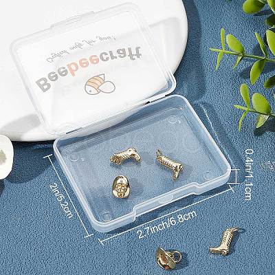 Beebeecraft 8Pcs 2 Style Rack Plating Brass Charms ZIRC-BBC0001-38-1