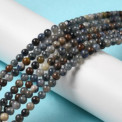 Natural Dumortierite Quartz Beads Strands G-H298-A06-01-1