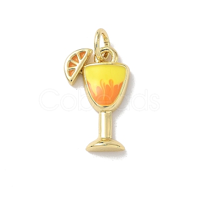 Brass Enamel Pendants KK-A273-11G-02-1