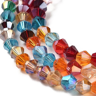 Transparent Electroplate Glass Beads Strands GLAA-F029-3mm-A29-1