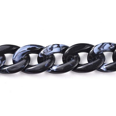 Acrylic Curb Chains AJEW-JB00505-07-1