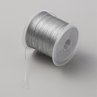 100M 3-Ply Polyester Braided Metallic Cord OCOR-WH0058-75A-1