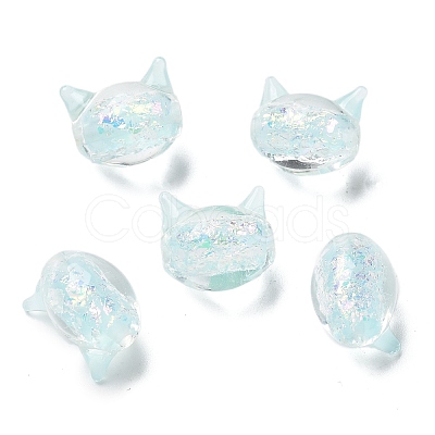 Handmade Foil Lampwork Beads Strands FOIL-Z001-04B-1