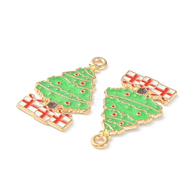 Christmas Alloy Enamel Pendants X-ENAM-D047-17G-07-1