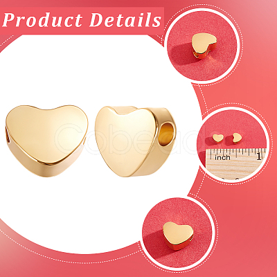 30Pcs Brass Beads KK-BBC0028-28G-1
