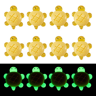 12Pcs Luminous Resin Cabochons RESI-TA0004-55E-1