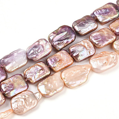 Natural Baroque Pearl Keshi Pearl Beads Strands PEAR-S020-D07-02-1