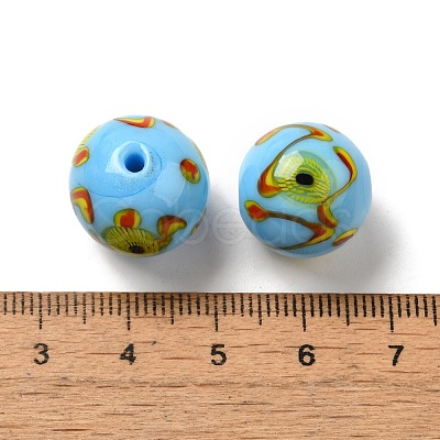 Handmade Lampwork Beads Strands LAMP-G162-08B-09-1