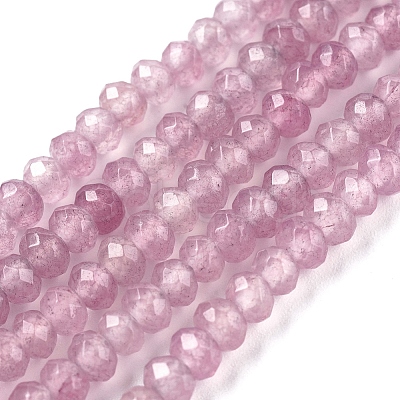 Dyed Natural Malaysia Jade Rondelle Beads Strands G-E316-2x4mm-46-1