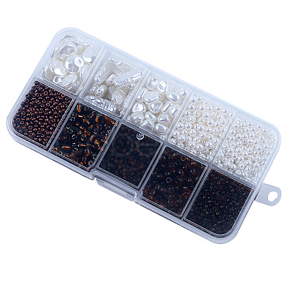 DIY 10 Style ABS & Acrylic Beads Jewelry Making Finding Kit DIY-N0012-05C-1