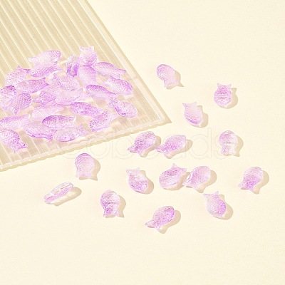 50Pcs Transparent Spray Painted Glass Beads GLAA-FS0002-06B-1