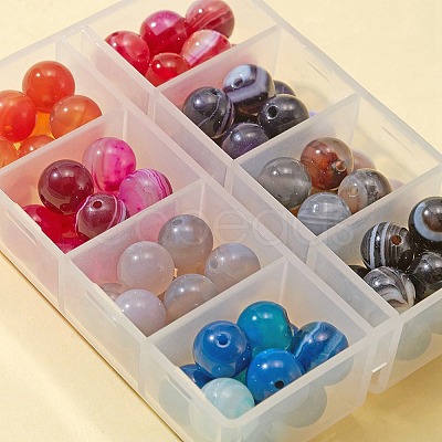 80Pcs 8 Styles Natural Agate Beads Set G-FS0002-43-1