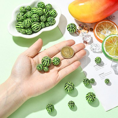 40Pcs 4 Styles Opaque Acrylic Beads OACR-CJ0002-79-1