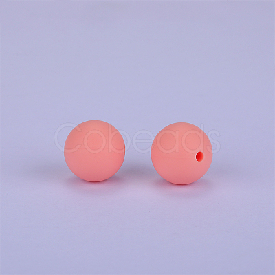 Round Silicone Focal Beads SI-JX0046A-108-1