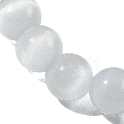 Natural Map Stone & Glass Round Bead Stretch Bracelets WG6A8BD-08-1