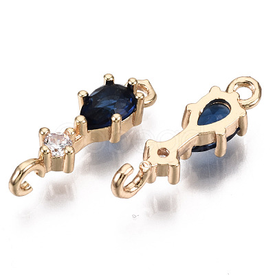 Brass Micro Pave Cubic Zirconia Links Connectors KK-R111-007-A01-1