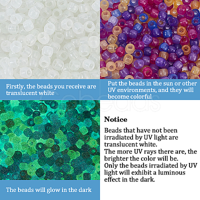 800Pcs Transparent Plastic Beads KY-PA0001-19B-1