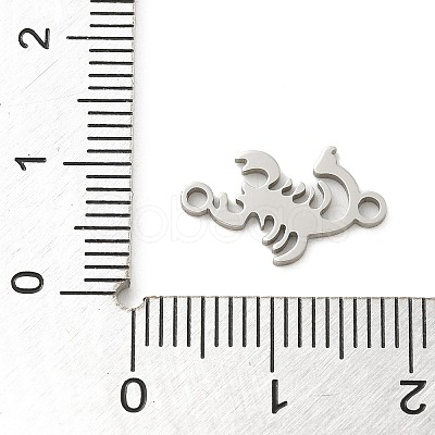 201 Stainless Steel Laser Cut Connector Charms STAS-R133-02P-14-1