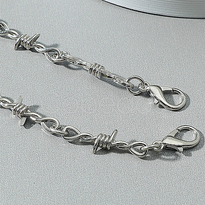 Alloy Barbed Wire Link Chain Necklaces FS-WG27EAE-01-1