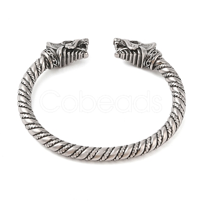 Viking 304 Stainless Steel Open Cuff Bangles for Men BJEW-U001-07B-G-1