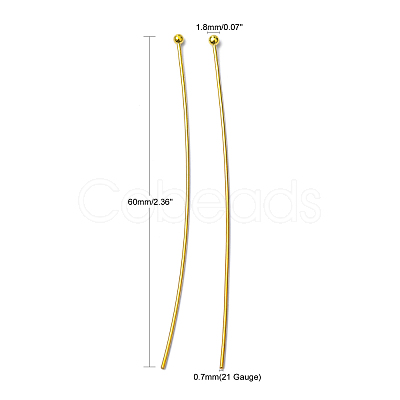 Brass Ball Head Pins RP0.7x60mm-G-1
