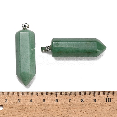 Natural Green Aventurine Pendants GG-CBAA0EE-02P-04-1