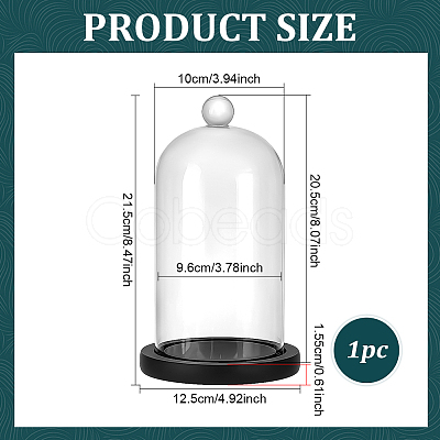 Arch Glass Dome Cover AJEW-WH0481-606A-1