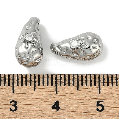 Brass Micro Pave Cubic Zirconia Charms KK-P283-27B-P-1