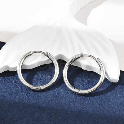 Tarnish Resistant 304 Stainless Steel Hoop Earrings EJEW-P177-P-09-1